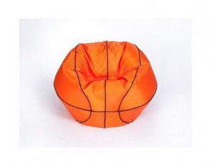 Кресло-мешок Баскетбольный мяч малый оранжево-черное в Качканаре - kachkanar.ok-mebel.com | фото 1