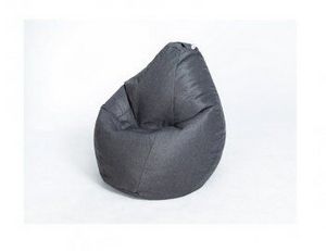 Кресло-мешок Груша велюр темно - серое малое в Качканаре - kachkanar.ok-mebel.com | фото 1