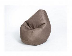 Кресло-мешок Груша велюр коричневое малое в Качканаре - kachkanar.ok-mebel.com | фото 1