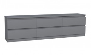 2.03.03.110.4 КАСТОР тумба 6 ящиков RU серая в Качканаре - kachkanar.ok-mebel.com | фото