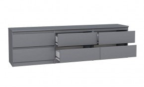 2.03.03.110.4 КАСТОР тумба 6 ящиков RU серая в Качканаре - kachkanar.ok-mebel.com | фото 3