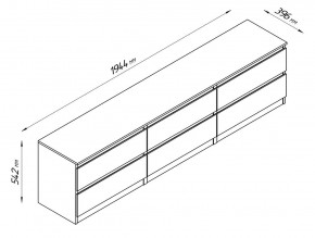 2.03.03.110.4 КАСТОР тумба 6 ящиков RU серая в Качканаре - kachkanar.ok-mebel.com | фото 4