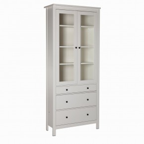 2.08.07.130.1 САГА шкаф с витриной 90 белый RU в Качканаре - kachkanar.ok-mebel.com | фото