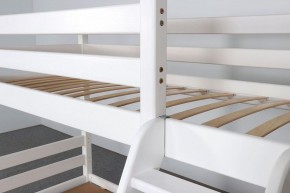 АДЕЛЬ Кровать двухъярусная с наклонной лестницей (белый) в Качканаре - kachkanar.ok-mebel.com | фото 6