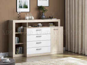 Ангара Комод (Белый глянец/Сонома) в Качканаре - kachkanar.ok-mebel.com | фото 2