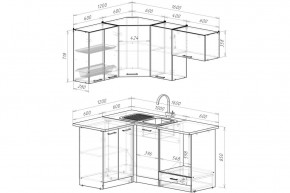 АНТИКА Кухонный гарнитур Мега Прайм (1200*1600 мм) в Качканаре - kachkanar.ok-mebel.com | фото 2