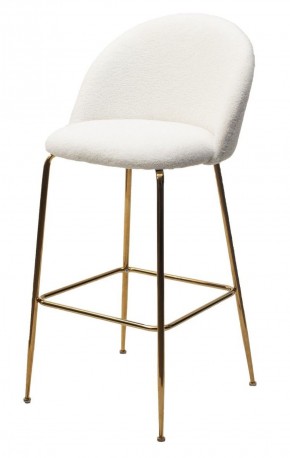 Барный стул GLADE NINI-01 Белый, teddy / золотой каркас М-City в Качканаре - kachkanar.ok-mebel.com | фото 1