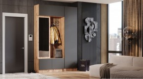 БАВАРИЯ Прихожая (дуб вотан/графит) в Качканаре - kachkanar.ok-mebel.com | фото