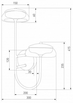 Бра Eurosvet Fungo 50388/2 LED черный в Качканаре - kachkanar.ok-mebel.com | фото 5