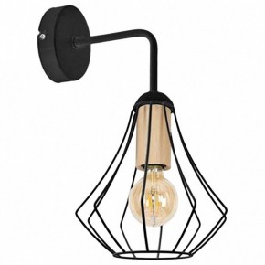 Бра Imex MD.9051 MD.9051-1-W-BK+WOOD в Качканаре - kachkanar.ok-mebel.com | фото