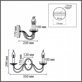 Бра Lumion INCANTO 8033/2W в Качканаре - kachkanar.ok-mebel.com | фото 7