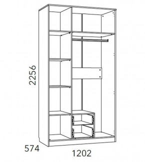 Детская Фанк Шкаф комбинированный НМ 013.08-01 М1 в Качканаре - kachkanar.ok-mebel.com | фото 3