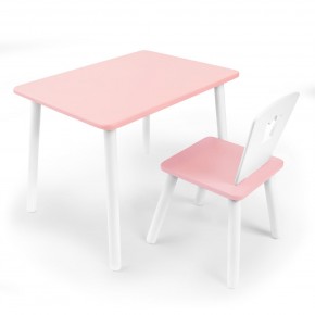 Детский комплект стол и стул «Корона» Rolti Baby (розовый/розовый, массив березы/мдф) в Качканаре - kachkanar.ok-mebel.com | фото