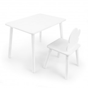 Детский комплект стол и стул «Облачко» Rolti Baby (белый/белый, массив березы/мдф) в Качканаре - kachkanar.ok-mebel.com | фото