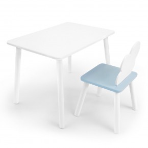 Детский комплект стол и стул «Облачко» Rolti Baby (белый/голубой, массив березы/мдф) в Качканаре - kachkanar.ok-mebel.com | фото