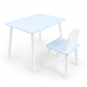 Детский комплект стол и стул «Облачко» Rolti Baby  (голубая столешница/голубое сиденье/белые ножки) в Качканаре - kachkanar.ok-mebel.com | фото