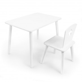 Детский комплект стол и стул «Звезда» Rolti Baby (белый/белый, массив березы/мдф) в Качканаре - kachkanar.ok-mebel.com | фото