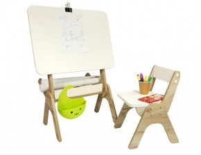 Детский растущий стол-парта и стул Я САМ "Умка" (Дуб/Серый) в Качканаре - kachkanar.ok-mebel.com | фото 3