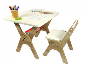 Детский растущий стол-парта и стул Я САМ "Умка" (Дуб/Серый) в Качканаре - kachkanar.ok-mebel.com | фото 4