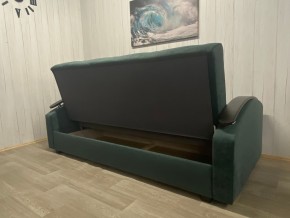 Диван Престиж-16 (НПБ+МДФ) велюр Sensey bottle green в Качканаре - kachkanar.ok-mebel.com | фото 2
