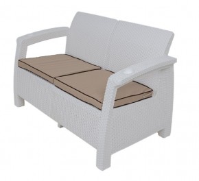 Диван Yalta Premium Sofa 2 Set (Ялта) белый (+подушки под спину) в Качканаре - kachkanar.ok-mebel.com | фото 1