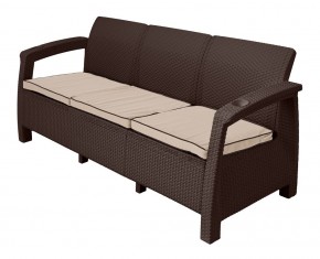 Диван Yalta Premium Sofa 3 Set (Ялта) шоколадный (+подушки под спину) в Качканаре - kachkanar.ok-mebel.com | фото