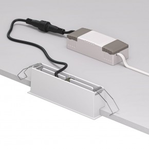 DK2514-WB Встраиваемый светильник SPACE со светодиодом L126mm 220V 10W 38° 4000К IP20 белый/черный алюминий в Качканаре - kachkanar.ok-mebel.com | фото 3