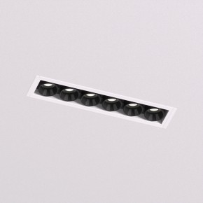 DK2531-WB Встраиваемый светильник SPACE со светодиодом под шпатлевку L126mm 220V 10W 38° 4000К IP20 белый/черный алюминий в Качканаре - kachkanar.ok-mebel.com | фото