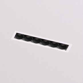 DK2531-WB Встраиваемый светильник SPACE со светодиодом под шпатлевку L126mm 220V 10W 38° 4000К IP20 белый/черный алюминий в Качканаре - kachkanar.ok-mebel.com | фото 2