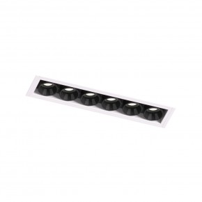 DK2531-WB Встраиваемый светильник SPACE со светодиодом под шпатлевку L126mm 220V 10W 38° 4000К IP20 белый/черный алюминий в Качканаре - kachkanar.ok-mebel.com | фото 6