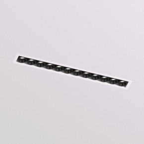 DK2532-WB Встраиваемый светильник SPACE со светодиодом под шпатлевку L240mm 220V 20W 38° 4000К IP20 белый/черный алюминий в Качканаре - kachkanar.ok-mebel.com | фото