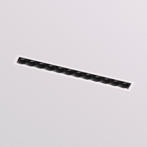 DK2532-WB Встраиваемый светильник SPACE со светодиодом под шпатлевку L240mm 220V 20W 38° 4000К IP20 белый/черный алюминий в Качканаре - kachkanar.ok-mebel.com | фото 2