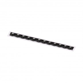 DK2532-WB Встраиваемый светильник SPACE со светодиодом под шпатлевку L240mm 220V 20W 38° 4000К IP20 белый/черный алюминий в Качканаре - kachkanar.ok-mebel.com | фото 5