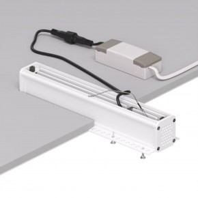 DK2532-WB Встраиваемый светильник SPACE со светодиодом под шпатлевку L240mm 220V 20W 38° 4000К IP20 белый/черный алюминий в Качканаре - kachkanar.ok-mebel.com | фото 6