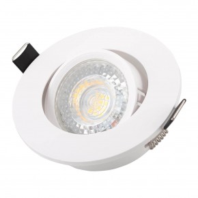DK3020-WH Встраиваемый светильник, IP 20, 10 Вт, GU5.3, LED, белый, пластик в Качканаре - kachkanar.ok-mebel.com | фото 2