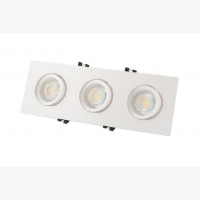 DK3023-WH Встраиваемый светильник, IP 20, 10 Вт, GU5.3, LED, белый, пластик в Качканаре - kachkanar.ok-mebel.com | фото 3