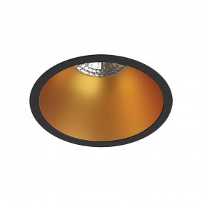 DK3026-BG Встраиваемый светильник, IP 20, 10 Вт, GU5.3, LED, черный/золотой, пластик в Качканаре - kachkanar.ok-mebel.com | фото