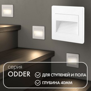 DK3050-WH Светильник встраиваемый в стену, IP 20, LED 3000, 1 Вт, белый, пластик в Качканаре - kachkanar.ok-mebel.com | фото 5