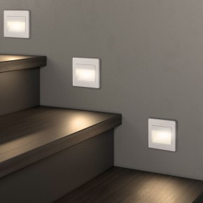 DK3050-WH Светильник встраиваемый в стену, IP 20, LED 3000, 1 Вт, белый, пластик в Качканаре - kachkanar.ok-mebel.com | фото 6