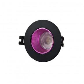 DK3061-BK+PI Встраиваемый светильник, IP 20, 10 Вт, GU5.3, LED, черный/розовый, пластик в Качканаре - kachkanar.ok-mebel.com | фото 1