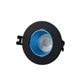 DK3061-BK+СY Встраиваемый светильник, IP 20, 10 Вт, GU5.3, LED, черный/голубой, пластик в Качканаре - kachkanar.ok-mebel.com | фото
