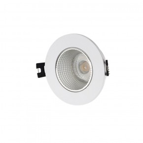DK3061-WH+CH Встраиваемый светильник, IP 20, 10 Вт, GU5.3, LED, белый/хром, пластик в Качканаре - kachkanar.ok-mebel.com | фото 1