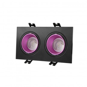 DK3072-BK+PI Встраиваемый светильник, IP 20, 10 Вт, GU5.3, LED, черный/розовый, пластик в Качканаре - kachkanar.ok-mebel.com | фото