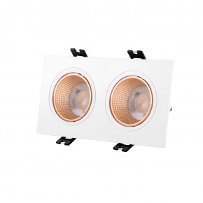 DK3072-WBR Встраиваемый светильник, IP 20, 10 Вт, GU5.3, LED, белый/бронзовый, пластик в Качканаре - kachkanar.ok-mebel.com | фото