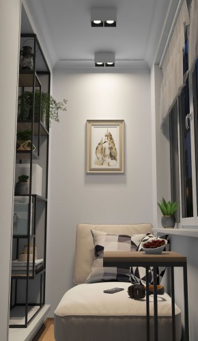 DK3085-WB+WH Светильник накладной IP 20, 10 Вт, GU5.3, LED, бело-черный/белый, пластик в Качканаре - kachkanar.ok-mebel.com | фото 2