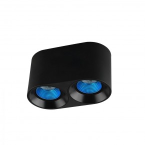 DK3096-BK+CY Светильник накладной IP 20, 10 Вт, GU5.3, LED, черный/голубой, пластик в Качканаре - kachkanar.ok-mebel.com | фото