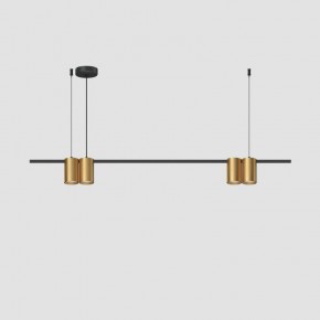 DK4061-BK+SG Подвесной светильник ORBIT, IP20, 4xGU10 LED до 15 Вт, черный + сатинированное золото, алюминий в Качканаре - kachkanar.ok-mebel.com | фото 2