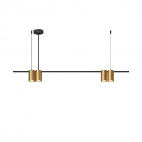 DK4061-BK+SG Подвесной светильник ORBIT, IP20, 4xGU10 LED до 15 Вт, черный + сатинированное золото, алюминий в Качканаре - kachkanar.ok-mebel.com | фото 3