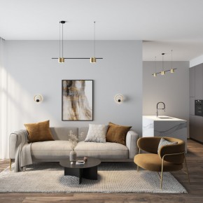 DK5060-BK+SG Бра ORBIT, IP20, 3000К, LED, 10 Вт, черный + сатинированное золото, алюминий в Качканаре - kachkanar.ok-mebel.com | фото 5