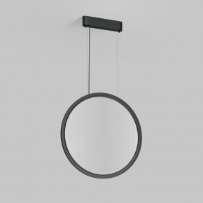 DK6606-BK Подвесной вертикальный светильник Veil со светодиодом H1700 d600 220V 48W 3000-6000K IP20 черный алюминий в Качканаре - kachkanar.ok-mebel.com | фото 2